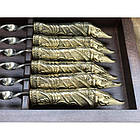 Набір шампурів ручної роботи "Щука" в кейсі з натурального дерева, фото 4