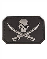 Нашивка 3D "Череп с мечами" PATCH 3D SKULL W. SWORDS PVC M. KLETT SCHWARZ