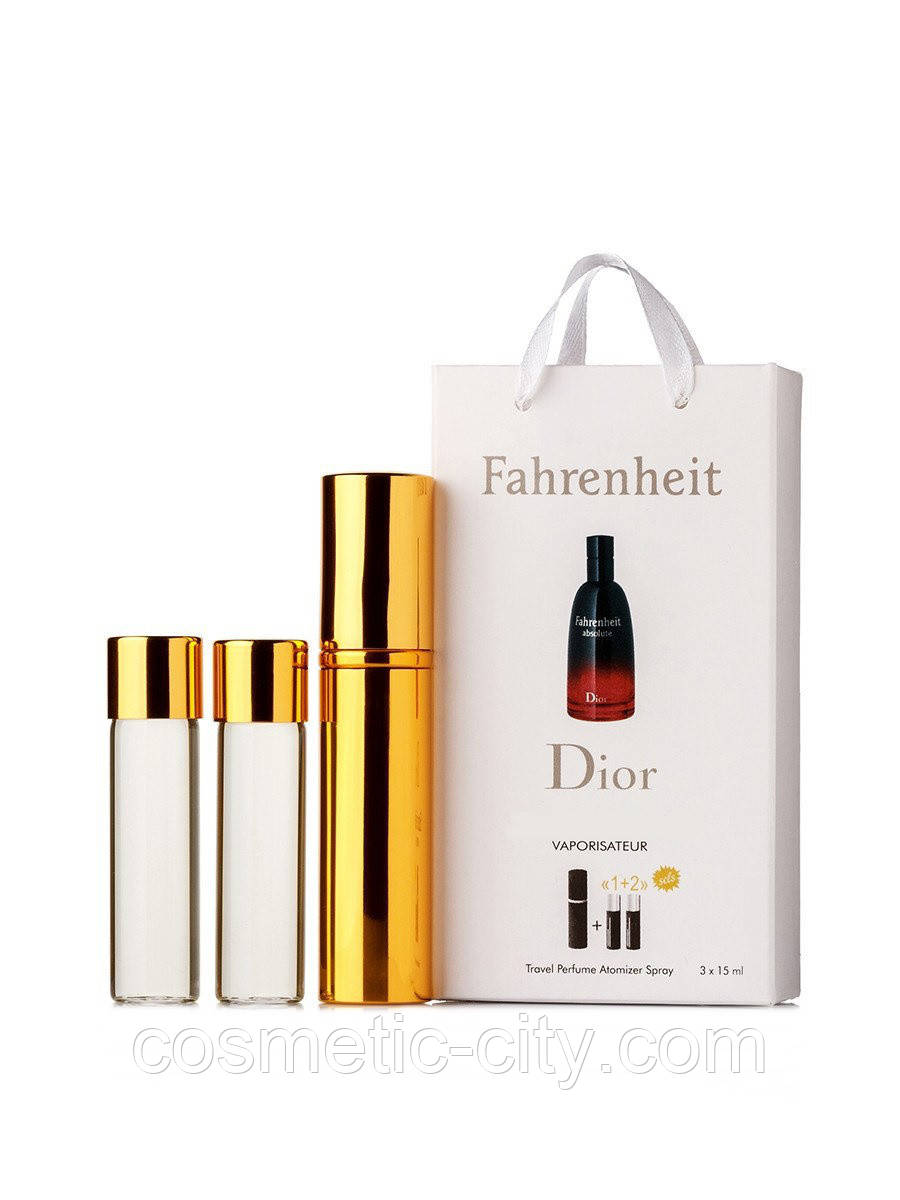 Міні-парфуми Christian Dior Fahrenheit (Крістіан Діор Фаренгейт) ,3*15 мл