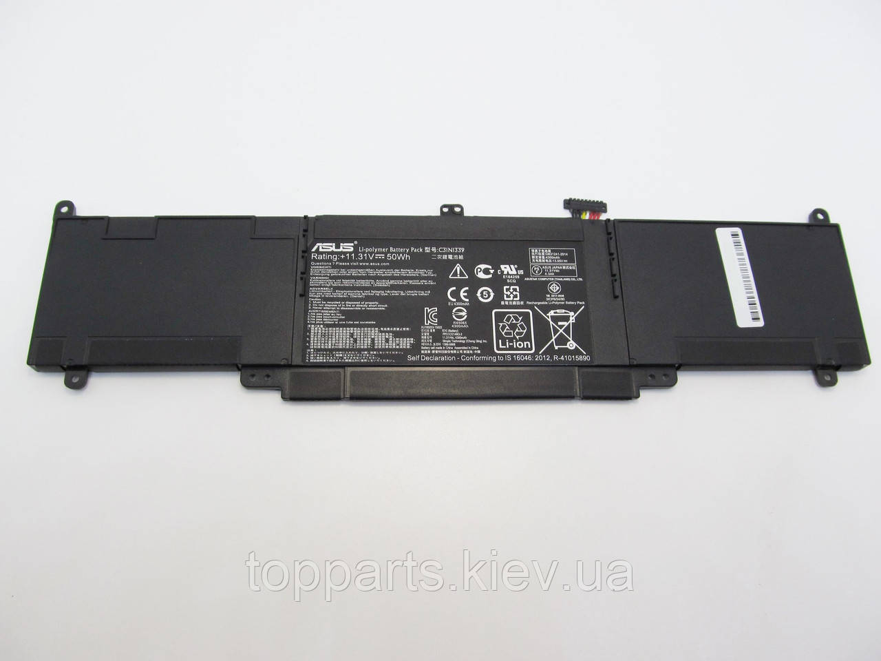 Батарея для ноутбука Asus UX303 C31N1339, 4300mAh (50Wh), 6cell, 11.31V, Li-Pol, чорна, ОРИГІНАЛЬНА