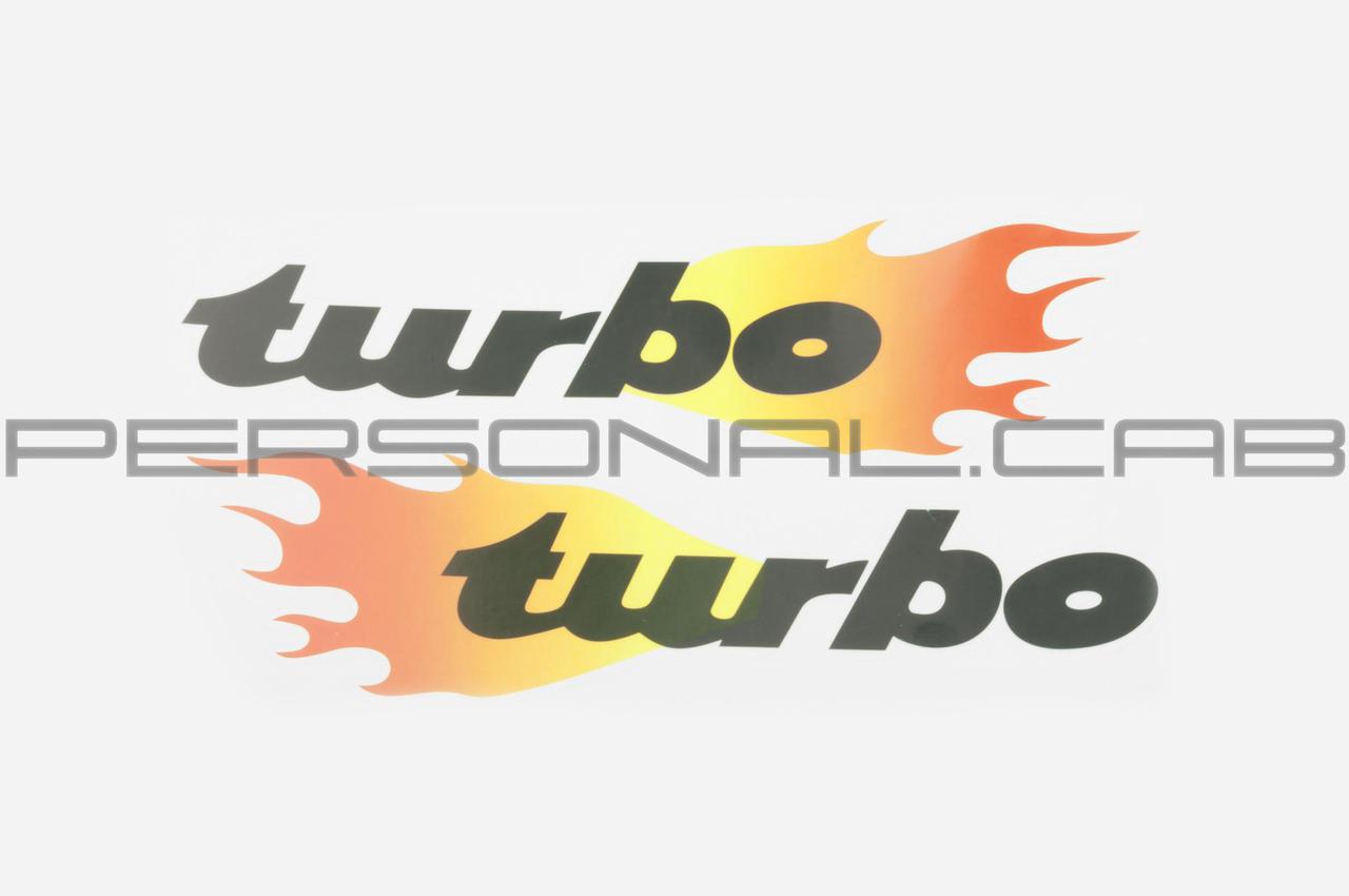 Наклейки (набор) TURBO (24х15см, красные) (#0203) (N-1680)