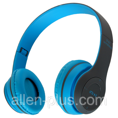 Навушники безпровідні Bluetooth P47, blue