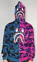 Толстовка Bape Shark Blue and Purple/Унисекс