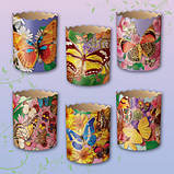 Бумажные формы для выпекания пасхальных паски (85*70) Бабочки(150гр) (50 шт), фото 2