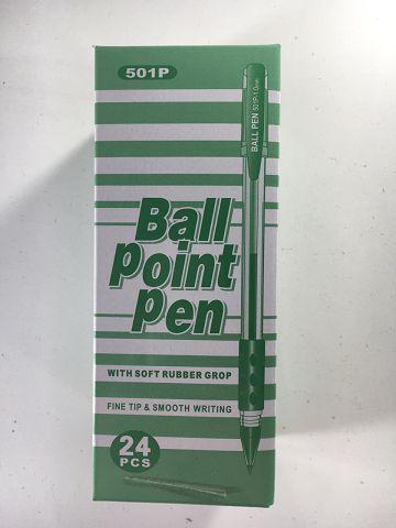 Ручка кулькова 1.0 mm тм Tukzar "TZ 501"зелений (24 шт.), фото 1