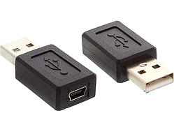 Адаптер Перехідник USB2.0 (тато) на Mini USB (мама)