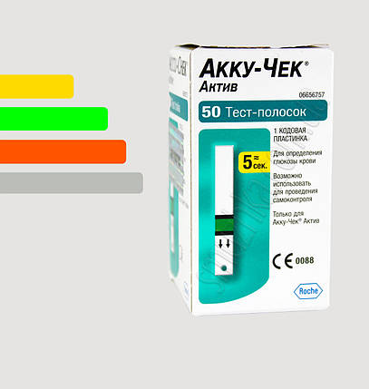 Тест-смужки Акку Чек Актив 50шт - Accu Chek Active, Roche, фото 2