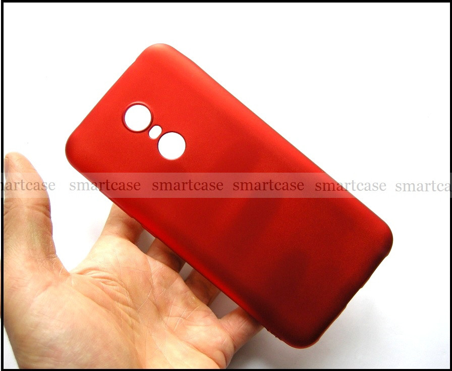 Красный Soft Tpu чехол бампер для Xiaomi Redmi 5 Plus, не скользкий с перламутровым оттенком - фото 5 - id-p716364965