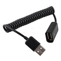 Кабель USB 2.0 удлинитель 3 м (папа - мама) спиральная навивка spiral cable