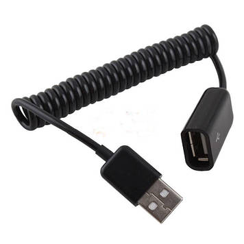 Кабель USB 2.0 подовжувач 3 м (тато — мама) спіральна навивка spiral cable