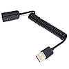 Кабель USB 2.0 подовжувач 3 м (тато — мама) спіральна навивка spiral cable, фото 3