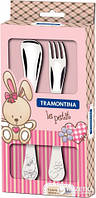 Детский набор столовых приборов TRAMONTINA BABY Le Petit pink 66973/015 (2 пр.)