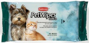 PP00464 Padovan Pet Wipes Talc Вологі серветки з ароматом тальку, 40 шт.
