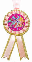 Медаль герои из мультфильмов з бантом. Діаметр 85мм. "ВІНКС"