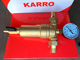 Самопромивний фільтр 3/4" для гарячої і холодної води KARRO