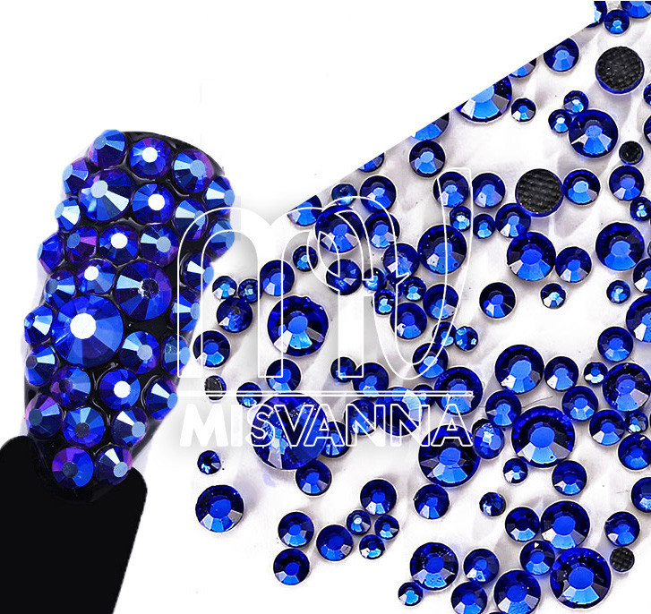 Камені мікс розмірів скло 420 шт. синій