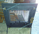 Дверцята чавунна з жароміцним склом 40х40 см для тандир, барбекю, печі, фото 2