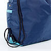 Рюкзак на шнурках синій для змінного взуття легкий спортивний міський з кишенями Dolly 843, фото 7