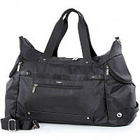 Спортивная сумка дорожная багажная мужская черная тканевая на плечо четыре кармана Dolly 940 58х32х26 см