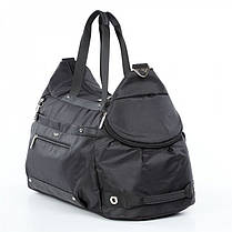 Спортивна сумка дорожня багажна чоловіча чорна тканинна на плече чотири кишені Dolly 940 58х32х26 см, фото 3