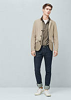 Mango. Мужская Хлопковое куртка - пиджак с контрастными вставками. Оригинал.