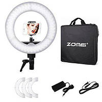 Кільцевий LED освітлювач ZOMEI (14") з димером - для портретної, б'юті та селфі зйомки