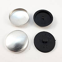 Ґудзик під обтяжку на пластиковій ніжці No40 — 24,3 мм Чорний