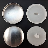 Ґудзик під обтяжку на пластиковій ніжці No44 — 26,8 мм білий