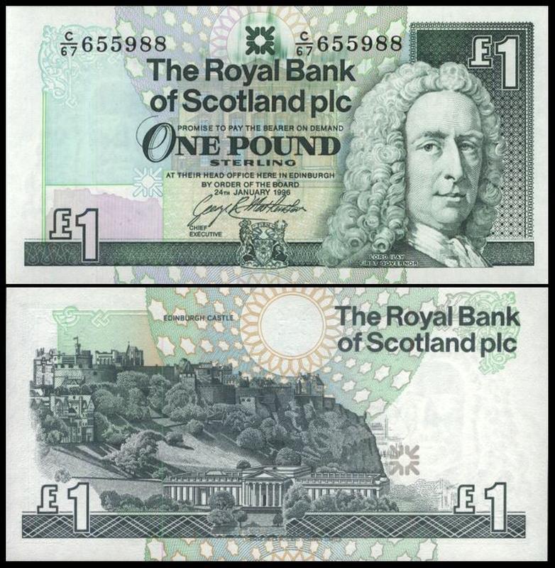 Шотландія / Scotland 1 Pound 2016 Pick 351e UNC