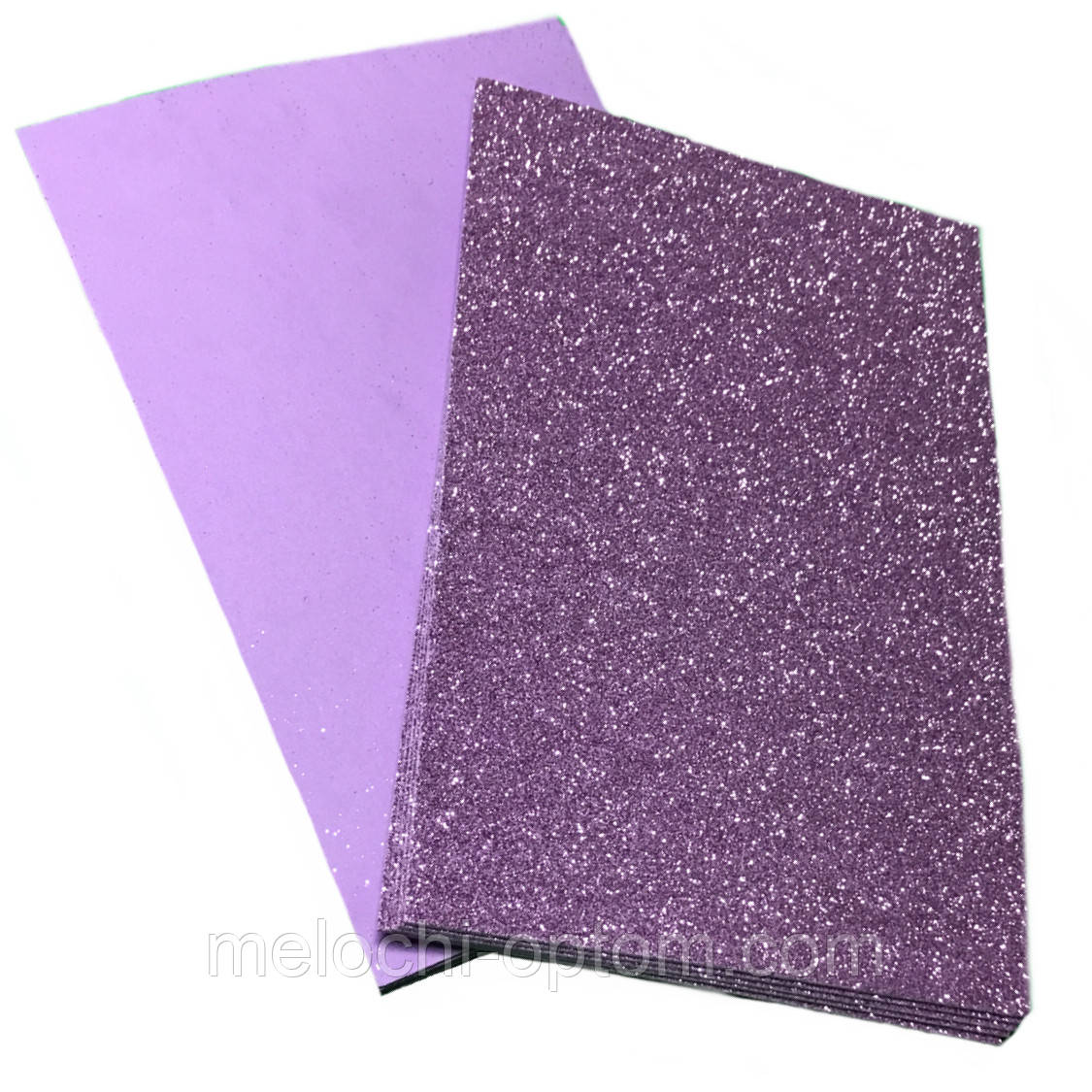 Фоаміран для рукоділля з блискітками 30х20 см КИТАЙ фоаміран з глітером 10 аркушів, фото 1