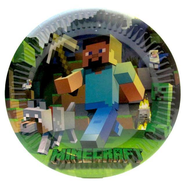 Тарілки "Minecraft" Майнкрафт. Розмір 18 см, в пак. 10шт