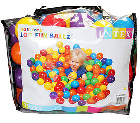 Дитячі кульки (м'ячики для басейну) 100шт для сухого басейну интекс Intex: діаметр 8см (Intex 49600)