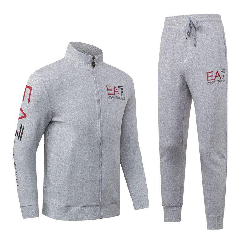 Спортивний костюм EA7 Emporio Armani Athletic Cotton Tracksuit 88277 M Сірий (88277)