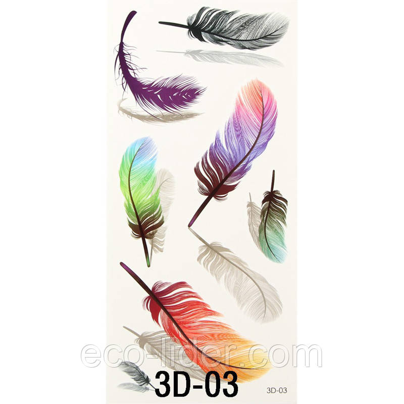 Тимчасова водонепроникна татуювання 3D Флеш-тату, 3d tattoo flash, 3D-03