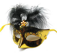 Женская маска карнавальная с перьями