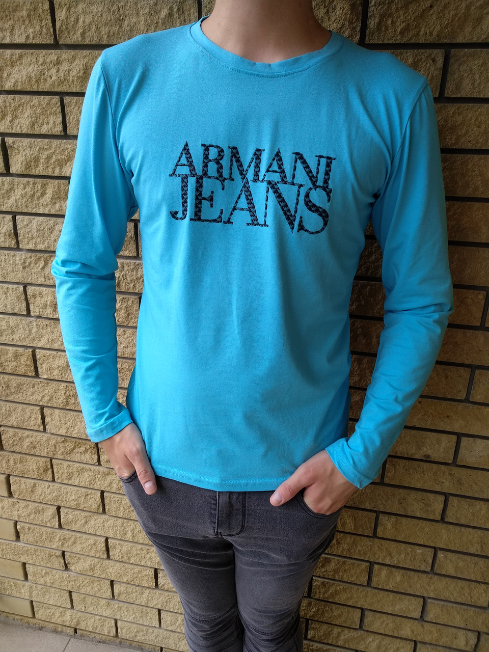 Батник чоловічий брендовий логотип ARMANI JEANS