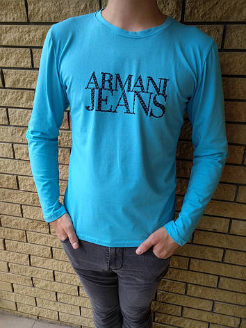 Батник чоловічий брендовий логотип ARMANI JEANS, фото 2