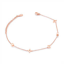 Жіночий браслет на ногу позолочений з шармами