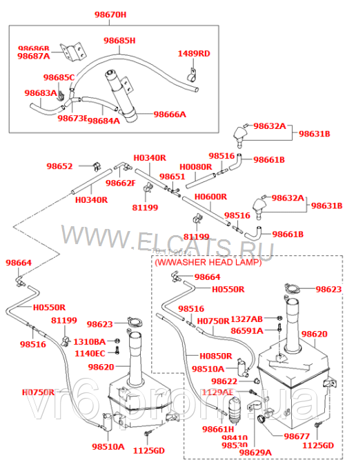 Насос омывателя стекла HYUNDAI Accent, Elantra, Sonata, Coupe, H-1, Tiburon, Trajet, Grandeur 98510-3B000-OEM - фото 4 - id-p55560008