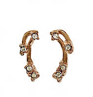  Сережки бульт з англійською застібкою. Висота сережки 1.7 см ширина 7 мм. 