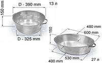 Таз овальный оцинкованный 27 л