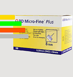 Голки інсулінові Мікрофайн плюс 8 мм, BD Micro-fine Plus 30G