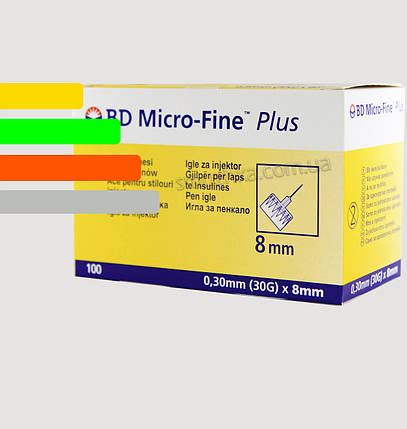 Голки інсулінові Мікрофайн плюс 8 мм, BD Micro-fine Plus 30G, фото 1