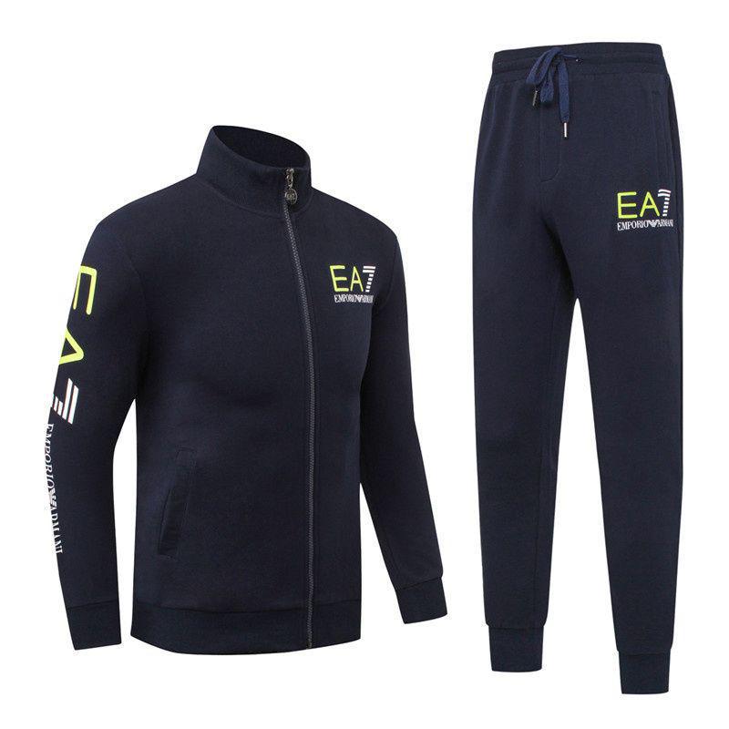 Спортивный костюм EA7 Emporio Armani Athletic Cotton Tracksuit 88279 L Темно-синий (88279) - фото 1 - id-p717520326