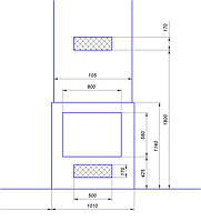 Креслення для узгодження зовнішнього вигляду каміна