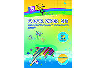 Цветная бумага двусторонняя офсетная 16 лис. 16 цветов 80г/м2 CF21101 Fantasy
