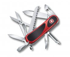 2.4913.C Ніж Victorinox Delemont, "EvoGrip 18", 85 мм, червоний / чорний