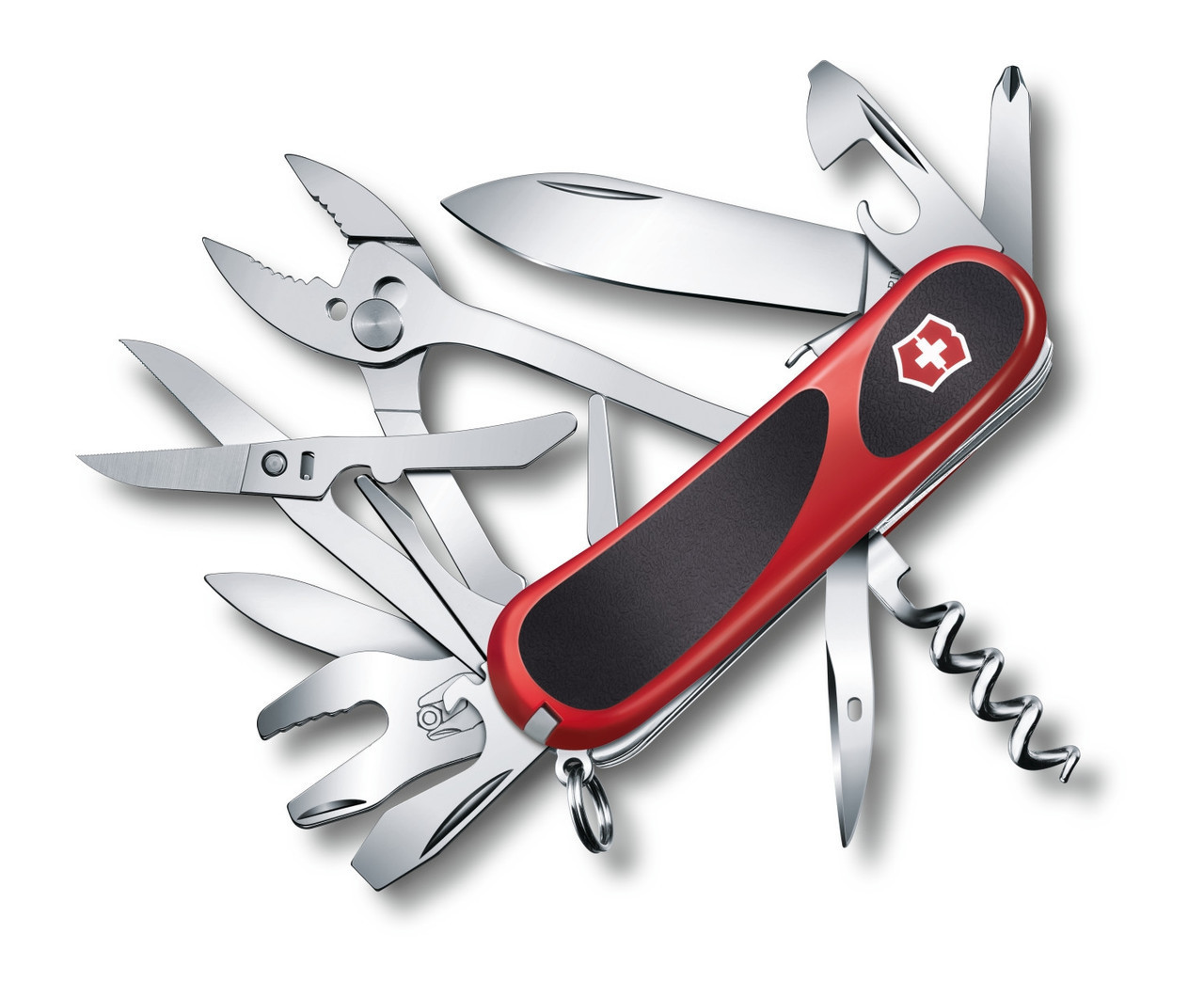 2.5223.SC Ніж Victorinox Delemont, "EvoGrip S557", 85 мм, червоний / чорний