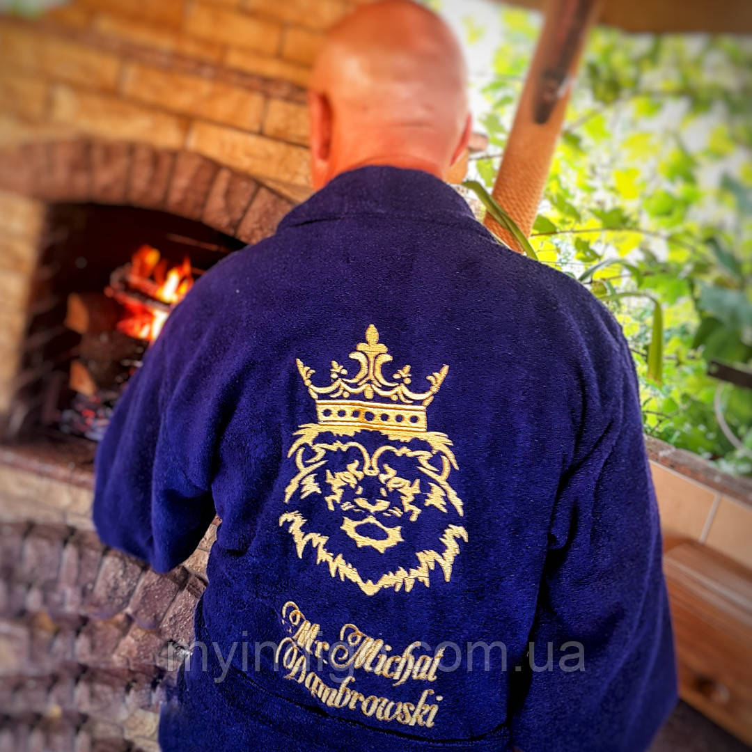 Саме халат чоловічий із левом, фото 1