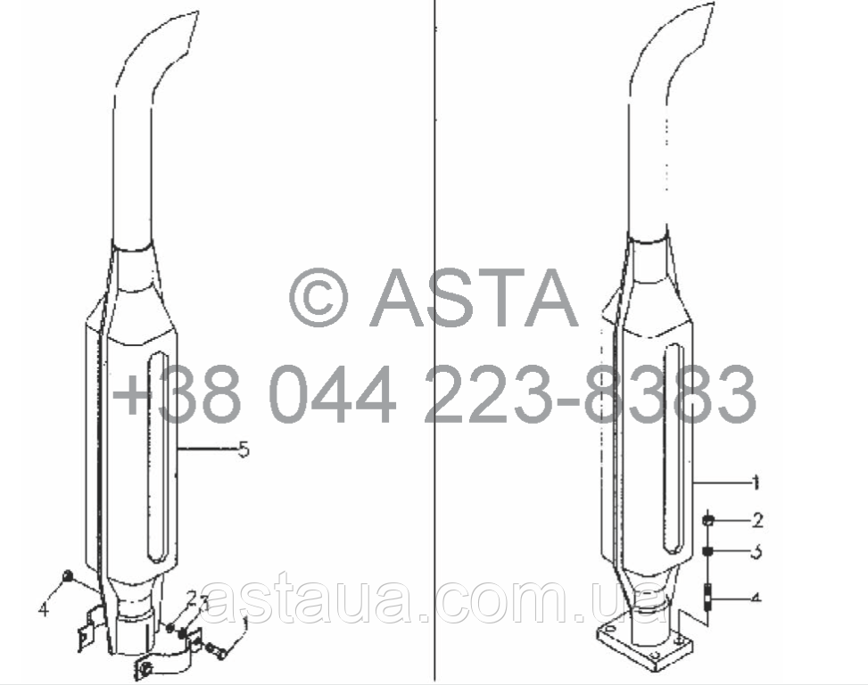 Воздушный фильтр в сборе (X904, с кабиной водителя) на YTO-X704 - фото 4 - id-p55574037